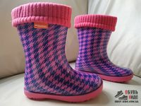 Дитячі гумові чоботи Демар Пепита розовая. Hawai Lux Print HF