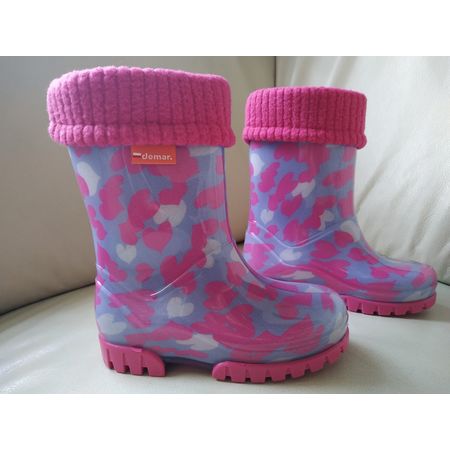 Детские резиновые сапоги Демар Сердца. Twister Lux Print C