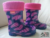Гумові чоботи Demar. Сердце в горох. Twister Lux Print V